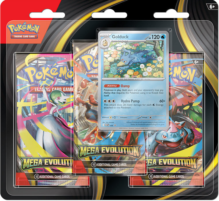 Mega Evolution (MEG) · Golduck 3 Pack Blister