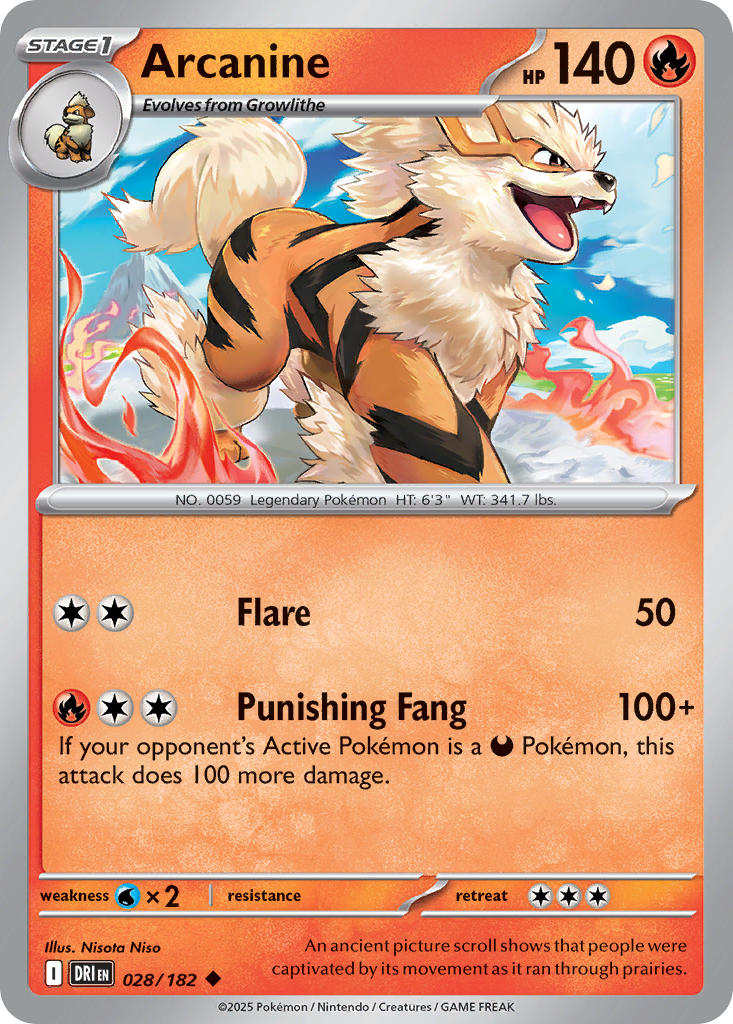 Arcanine · Destined Rivals (DRI) #028