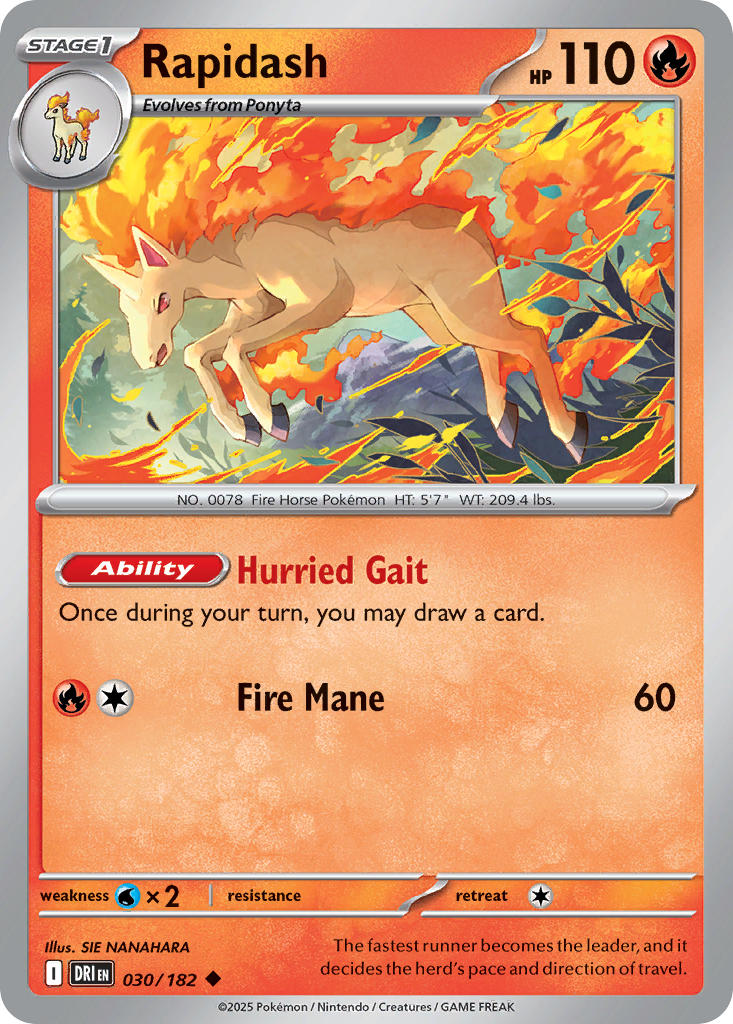 Rapidash · Destined Rivals (DRI) #030