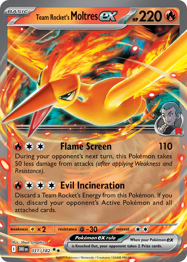 Team Rocket’s Moltres ex · Destined Rivals (DRI) #031