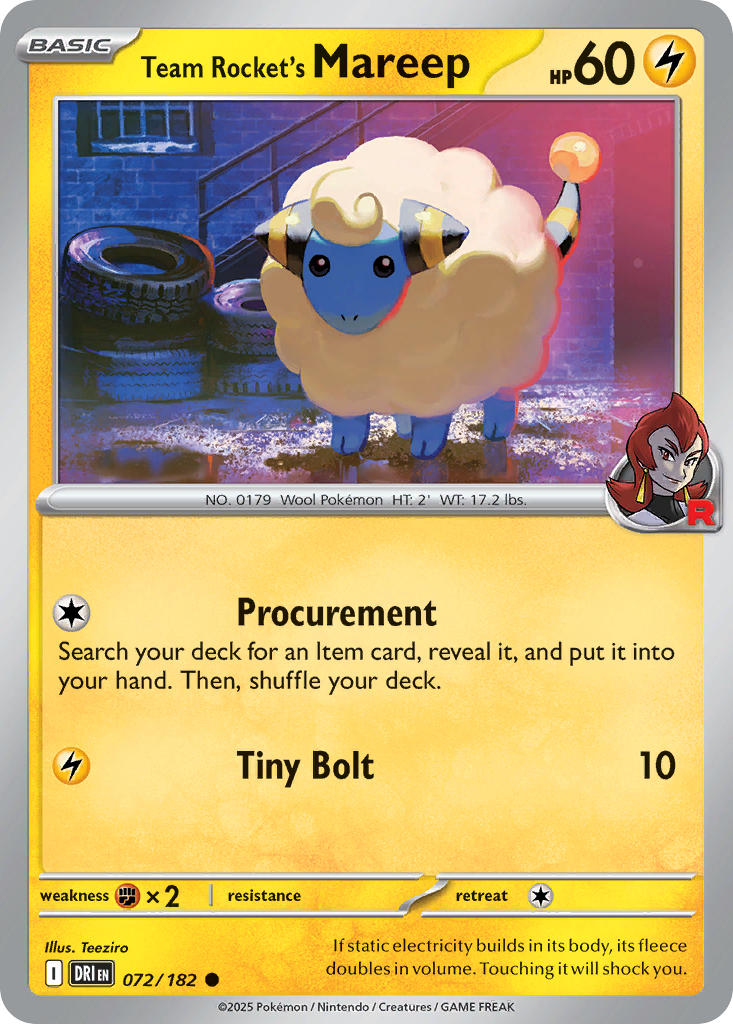 Team Rocket’s Mareep · Destined Rivals (DRI) #072