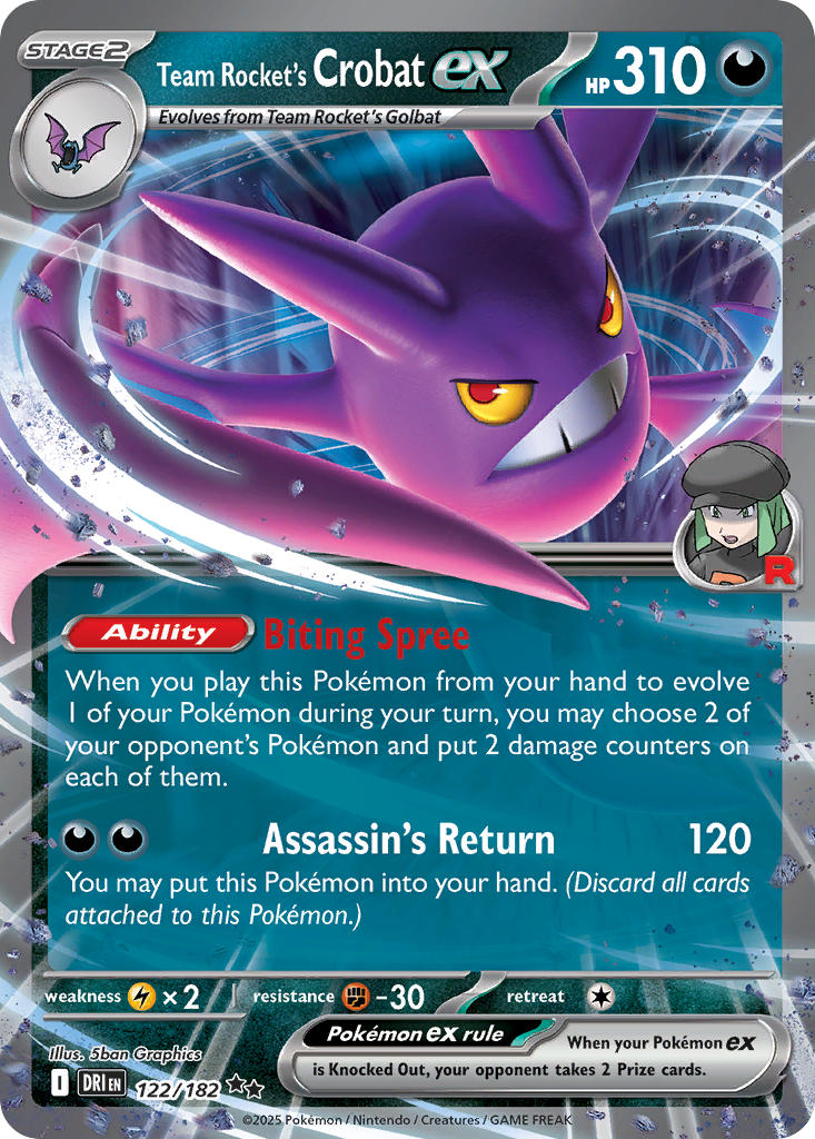 Team Rocket’s Crobat ex · Destined Rivals (DRI) #122