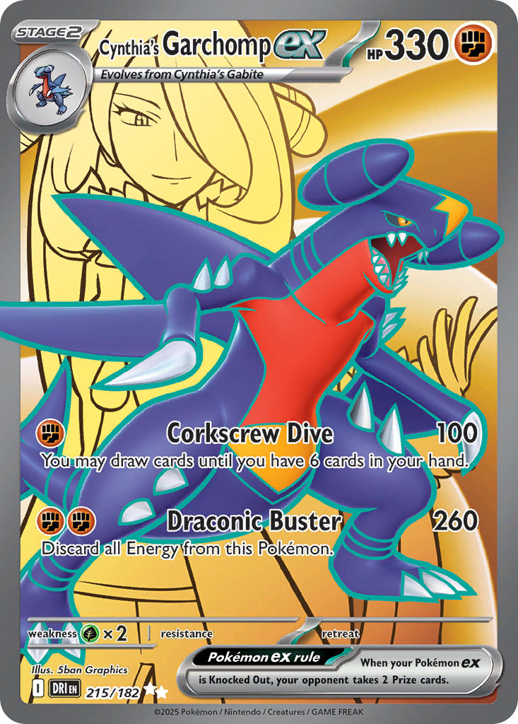 Cynthia’s Garchomp ex · Destined Rivals (DRI) #215