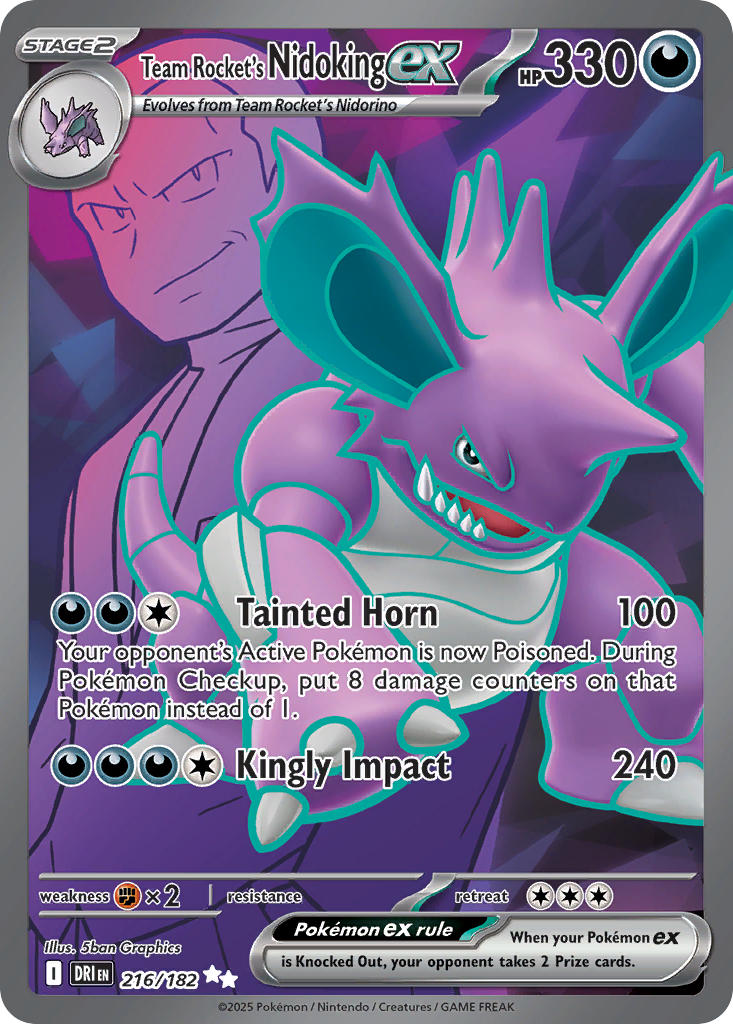 Team Rocket’s Nidoking ex · Destined Rivals (DRI) #216